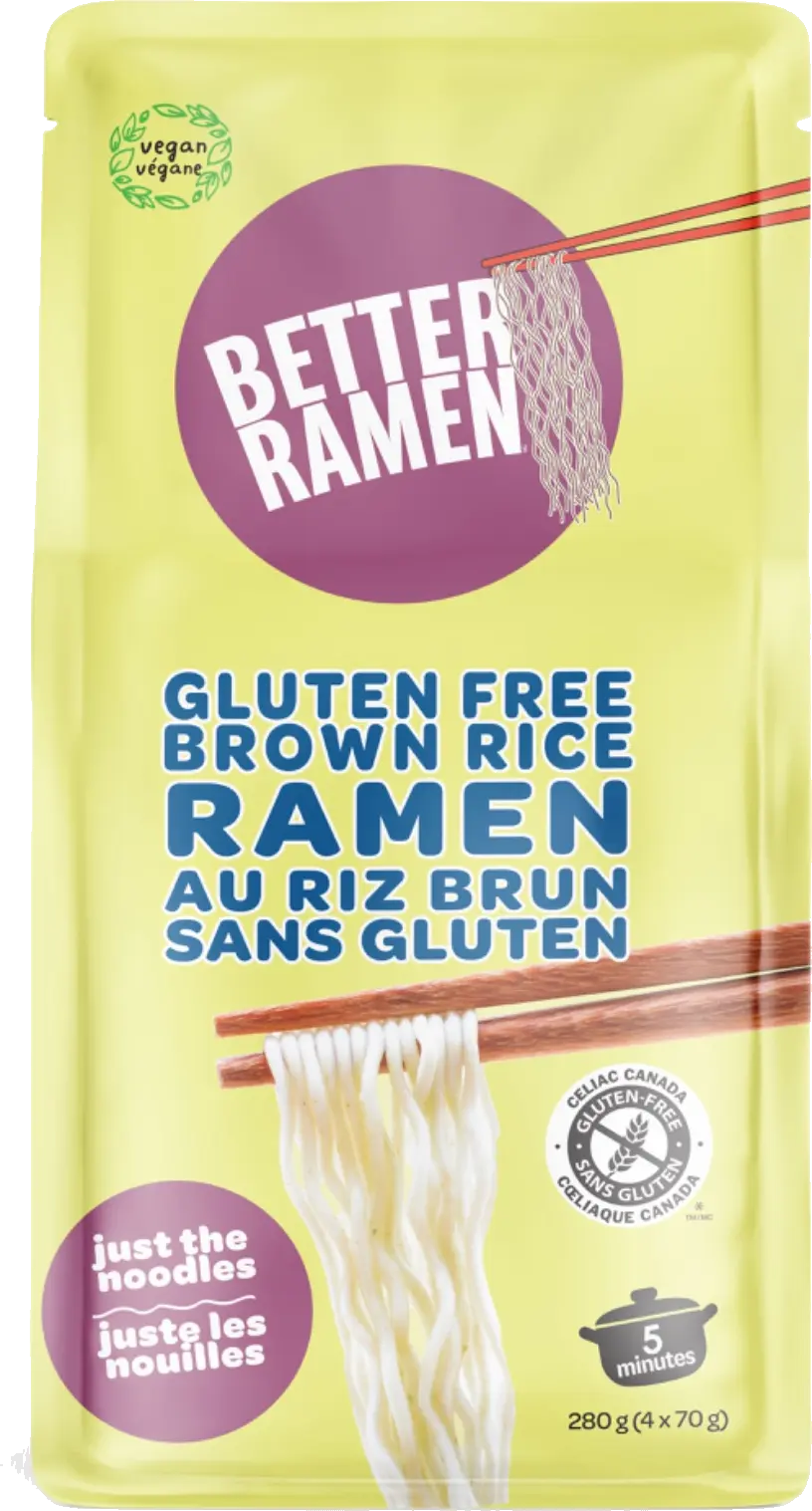 BetterRamen Brown Rice Ramen, 4 by 70g