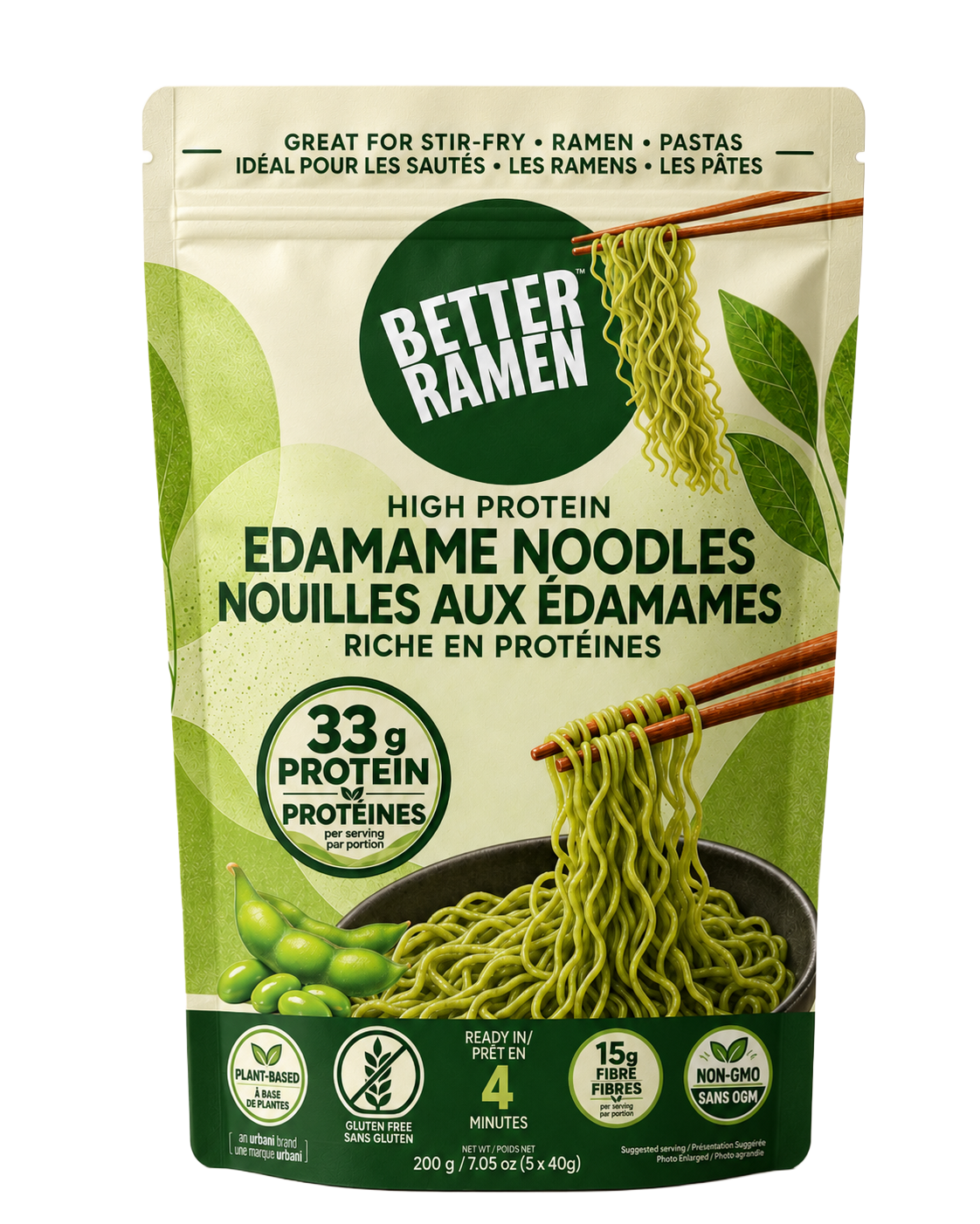 BetterRamen High Protein Edamame Noodles pouch